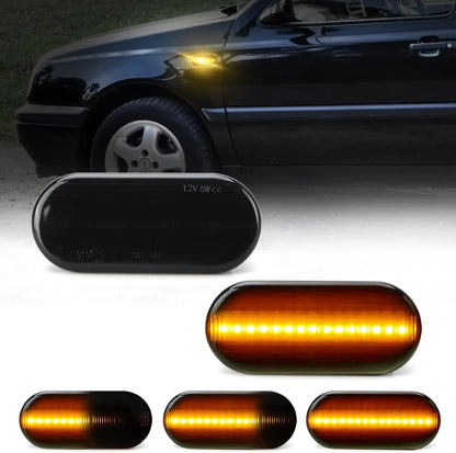 VW Dynamic Sequential LED Side Marker Turn Signal – Smoked, Amber, IP67, Golf MK4 Jetta Bora Passat B5 GTI 1999–2004