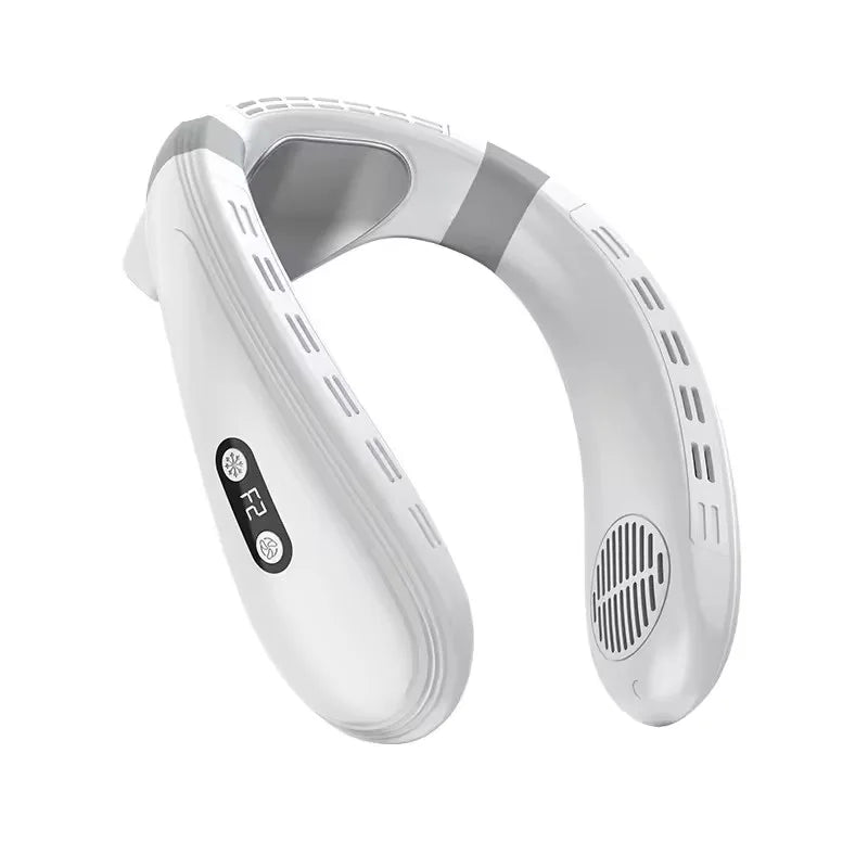 Neck Air Conditioner Fan 5200mAh – Semiconductor Cooling Wearable Bladeless Fan