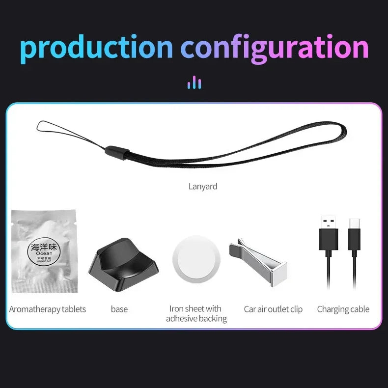 Rechargeable RGB Aromatherapy Magnetic Ambient Light for Car Air Vent and Home