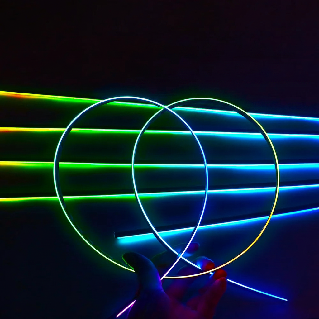 RGB Acrylic Car Ambient Light Bar 35cm 75cm 110cm APP Controlled
