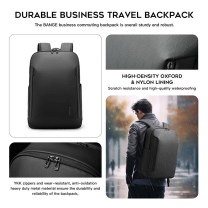 Lightweight TPU Laptop Backpack 15.6" with YKK Zipper – Multi-Pocket Business Bag