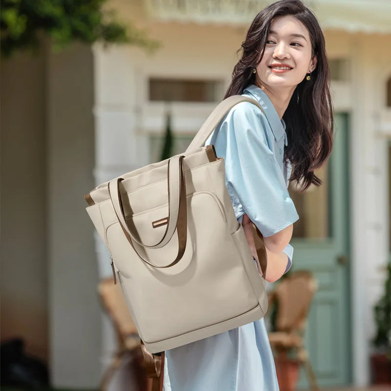 Convertible Backpack & Shoulder Tote Bag for Women with 15.6 Inch Laptop Compartment