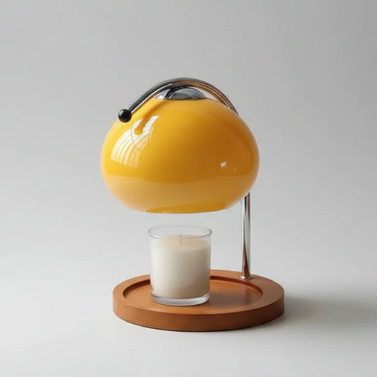 Aromatherapy Candle Warmer Table Lamp Retro Glass Bedside Lamp for Bedroom Study Office