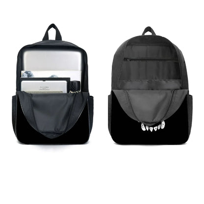 Evil Smiley Face 3-Piece Backpack Set – Backpack, Clutch & Tote, Polyester, Unisex