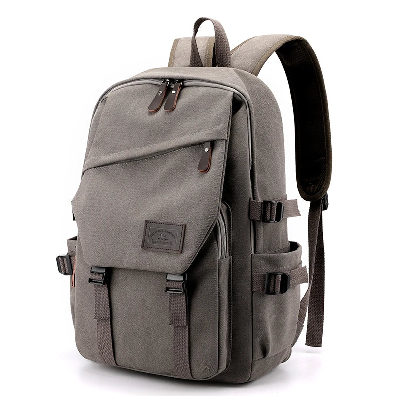 Men's Canvas Backpack with Adjustable Straps – Classic Travel & Daily Carry