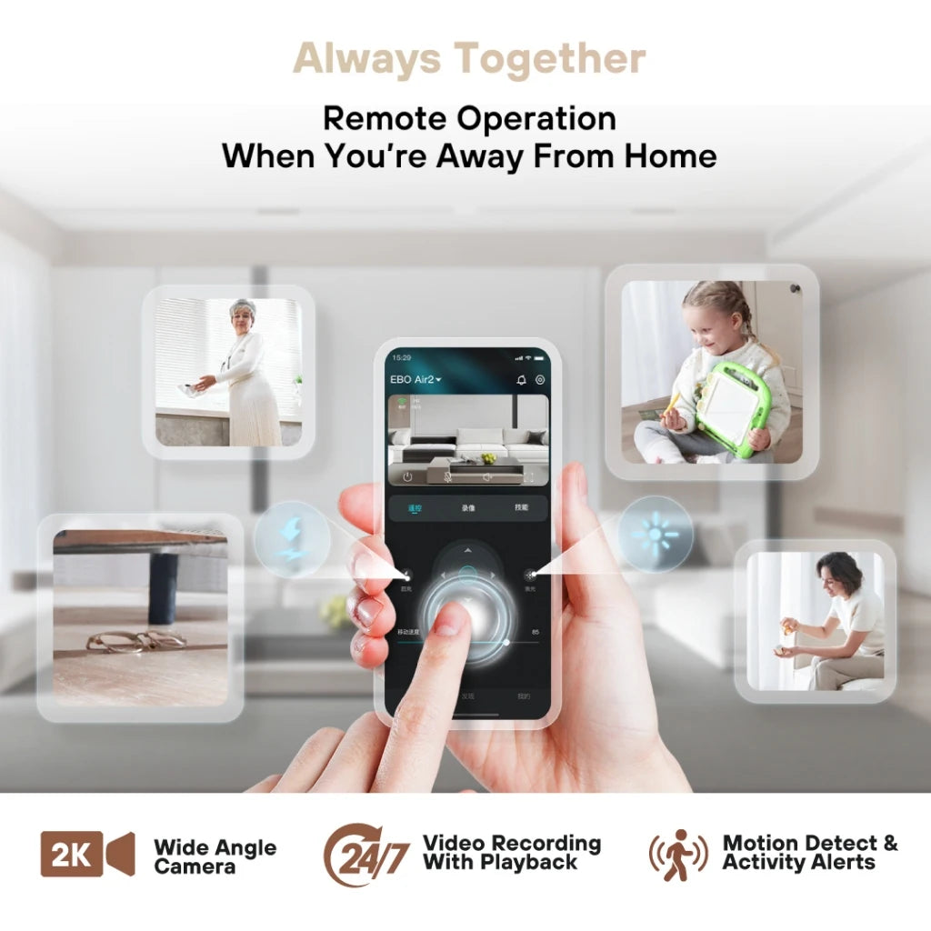 Intelligent Robot Camera Wireless Remote Monitoring Pet Companion Robot with Real Time Control