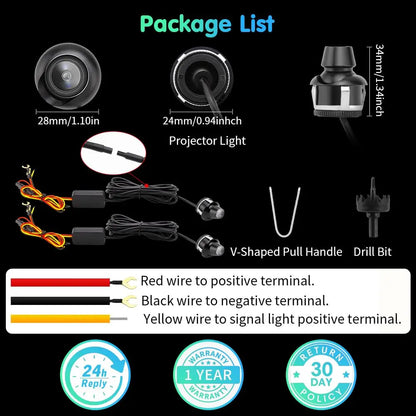Angel Wing Car Door Projector Lights – Welcome Light, Mirror Mount, 30s Auto-Off