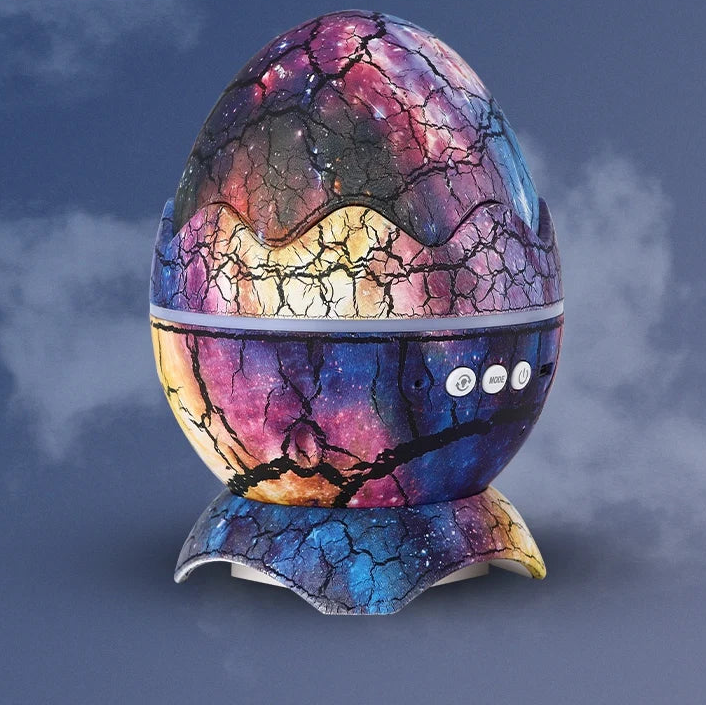 Dinosaur Egg Galaxy Star Projector Night Light with Music Player and White Noise Nebula Lamp