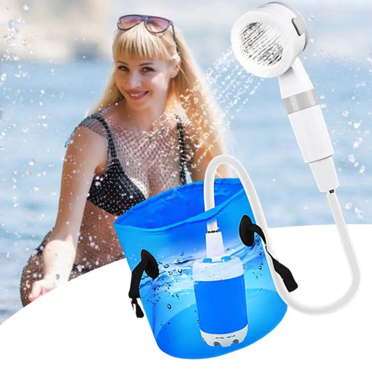 Portable Camping Shower Pump 5000mAh Rechargeable Electric Shower with Digital Display for Outdoor and Travel