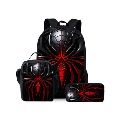 Kids Robot Print 3-Piece School Bag Set – Backpack, Lunch Bag & Pencil Case