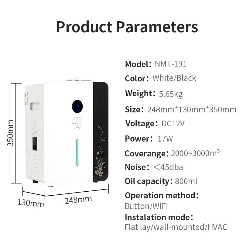 3000m³ Air Purifier Electric Perfume Machine Aroma Diffuser