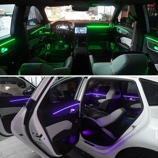 Car Ambient Light RGB Neon Acrylic Strip Interior Lighting Kit with App Control Symphony Streamer