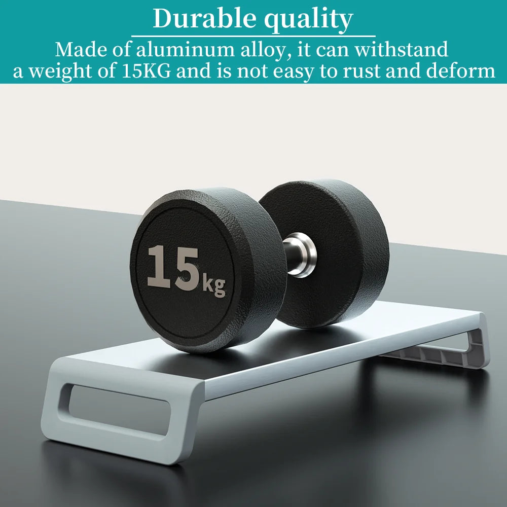 Universal Monitor Riser Stand Aluminum Alloy Desktop Screen Holder with Organizer Storage