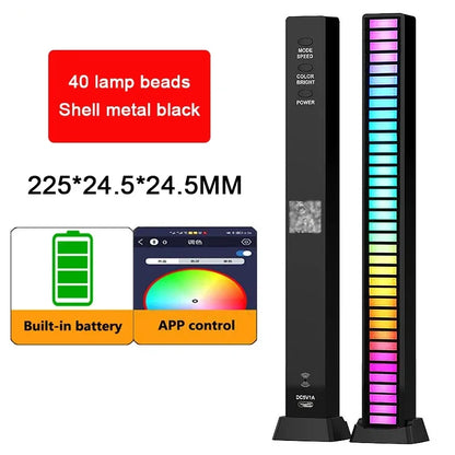 RGB LED Music Rhythm Light USB Sound Control Ambient Lamp with App Control