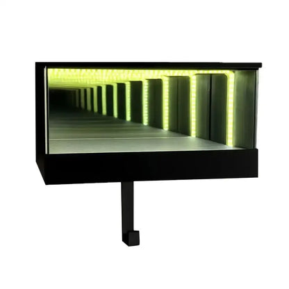 LED Infinite Mirror Key Holder – Glowing Tunnel Effect, 30-Second Auto-Off, ABS, Home Office Entryway