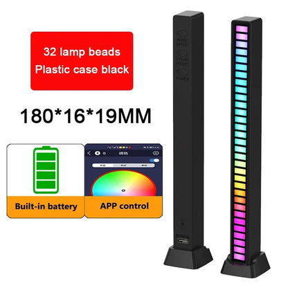 RGB LED Music Rhythm Light USB Sound Control Ambient Lamp with App Control