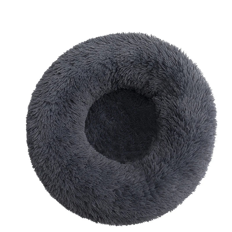 Calming Donut Pet Bed – Orthopedic Round Bed for Dogs and Cats