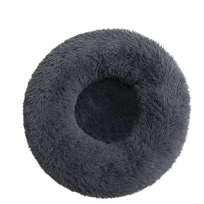 Calming Donut Pet Bed – Orthopedic Round Bed for Dogs and Cats