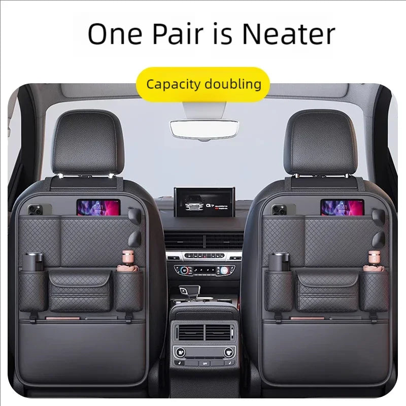 Multi-Pocket Car Seat Back Organizer High Capacity Backseat Storage Bag