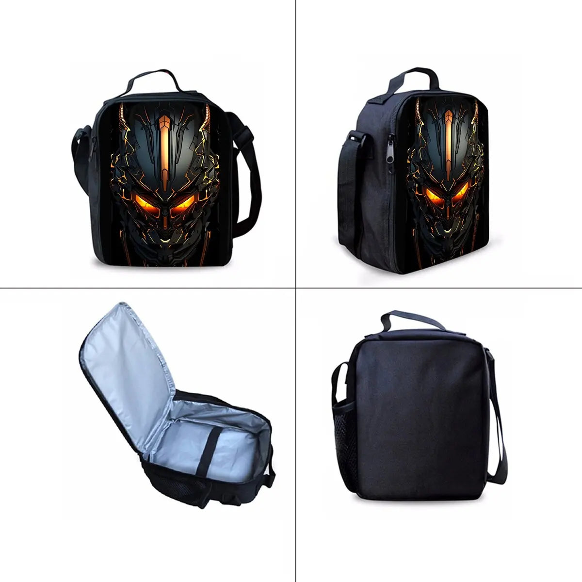 Kids Robot Print 3-Piece School Bag Set – Backpack, Lunch Bag & Pencil Case