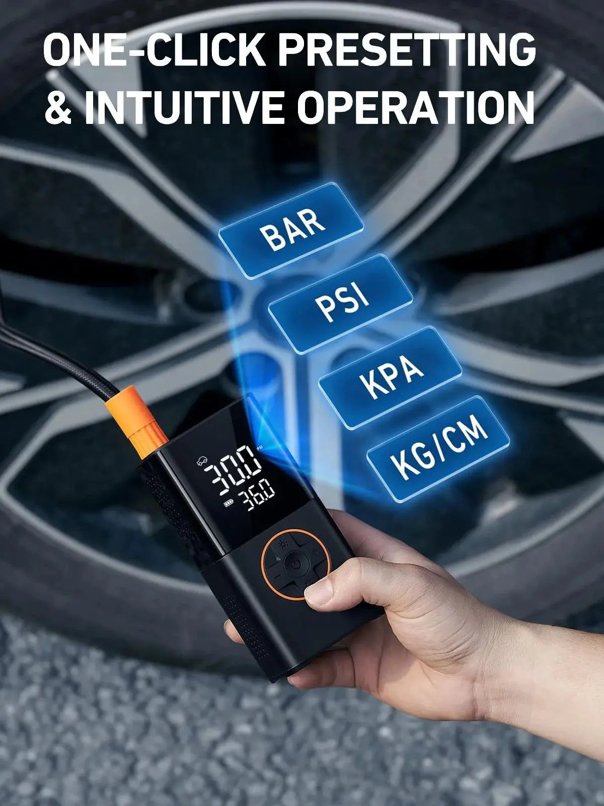 Inflator Portable Air Compressor, 8000mAh Cordless Air