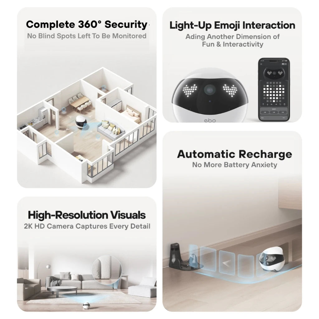 Intelligent Robot Camera Wireless Remote Monitoring Pet Companion Robot with Real Time Control