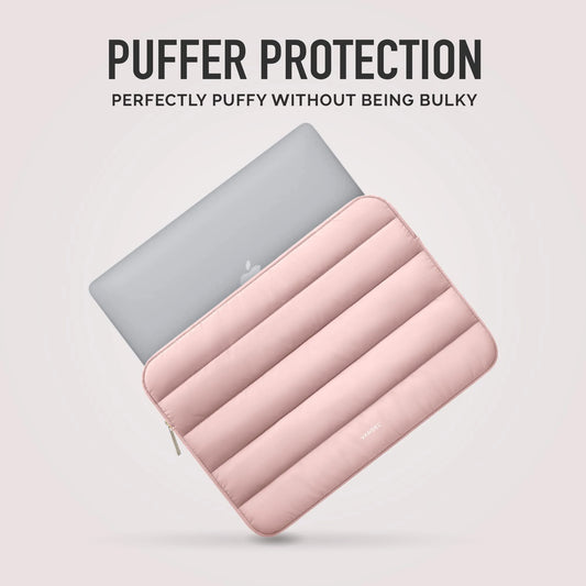 Puffy Laptop & Tablet Sleeve – Shockproof Polyester, Zipper, 9–16", iPad, Samsung, Huawei