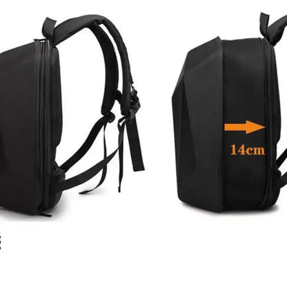 Motorcycle Hard Shell Backpack – Helmet Bag, Waterproof Large Capacity Rider Bag with Laptop Compartment
