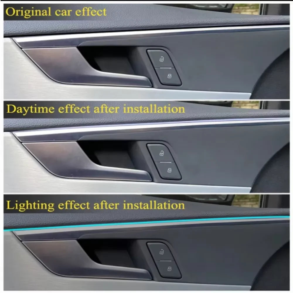 RGB Acrylic Car Ambient Light Bar 35cm 75cm 110cm APP Controlled