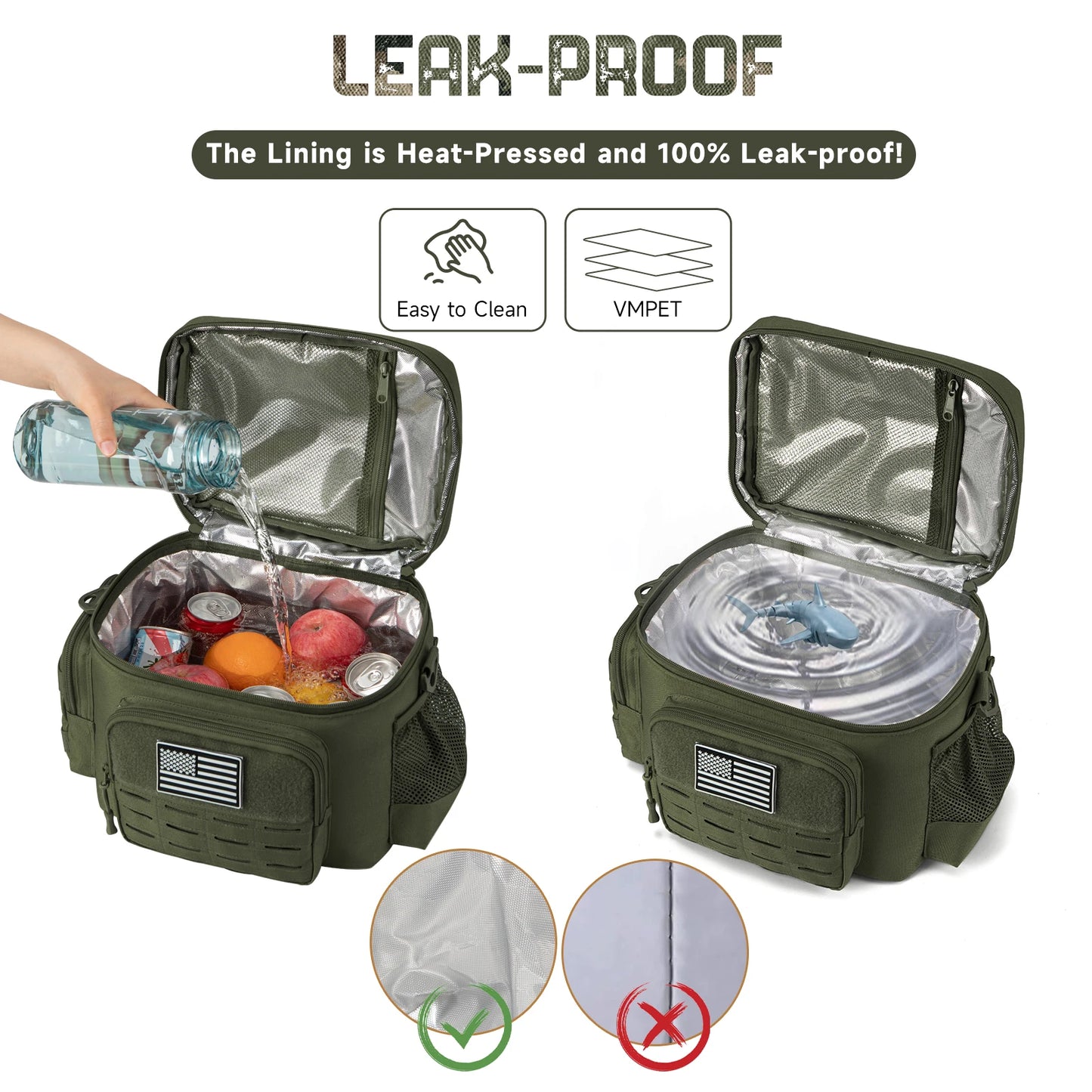 Tactical Insulated Lunch Bag for Men – Heavy Duty Thermal Cooler Bag