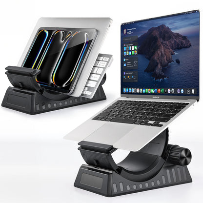 Vertical Laptop Stand Dual Slot Desk Organizer