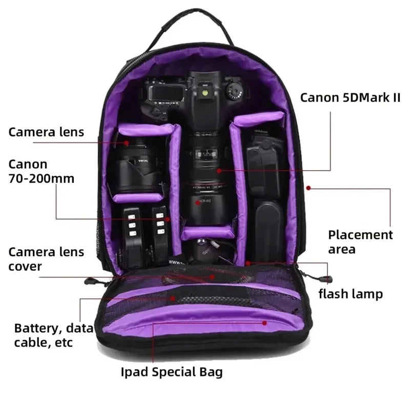 Lightweight Camera Backpack for DSLR and Mirrorless Cameras