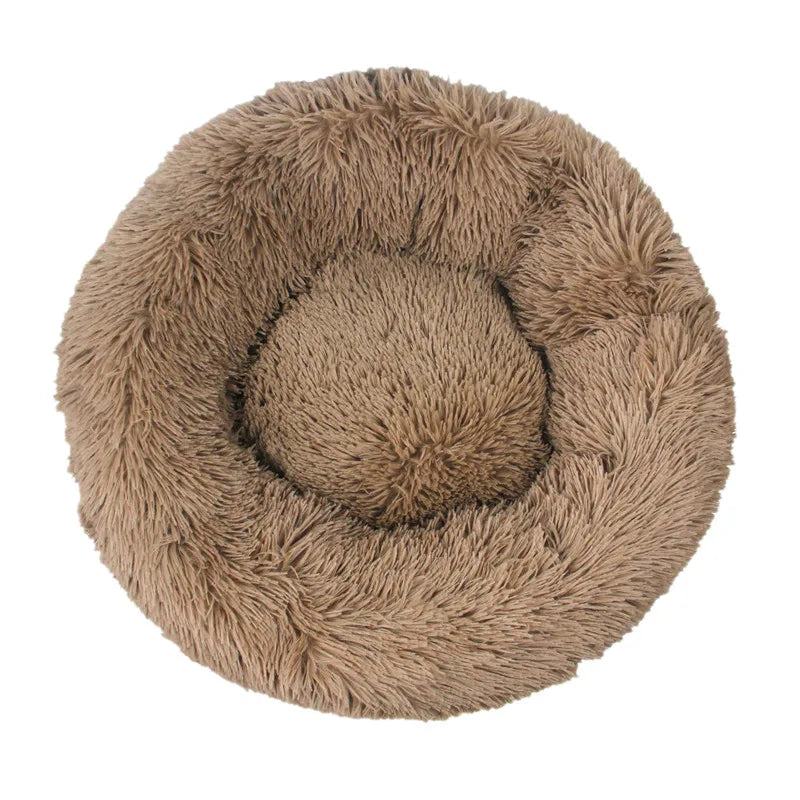 Calming Donut Pet Bed – Orthopedic Round Bed for Dogs and Cats