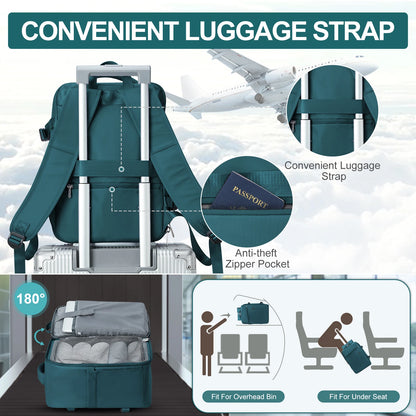 40x20x25 Cabin Backpack – Ryanair-Sized Travel Bag with Laptop Sleeve, 8 Colors