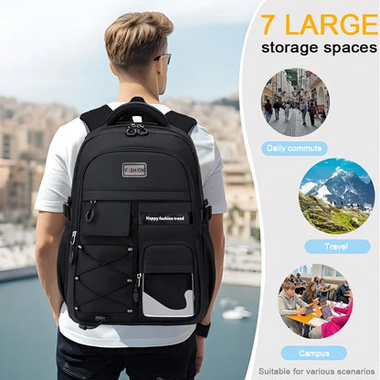 Lightweight Casual Backpack – Large Capacity School & Travel Bag, Unisex