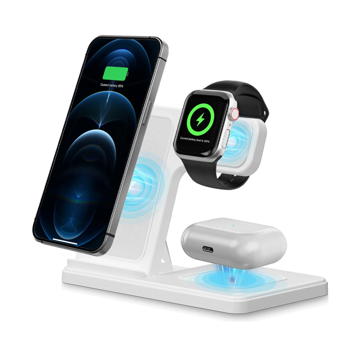 3 In 1 Wireless Charging Station Magnetic Fast Charging 18W