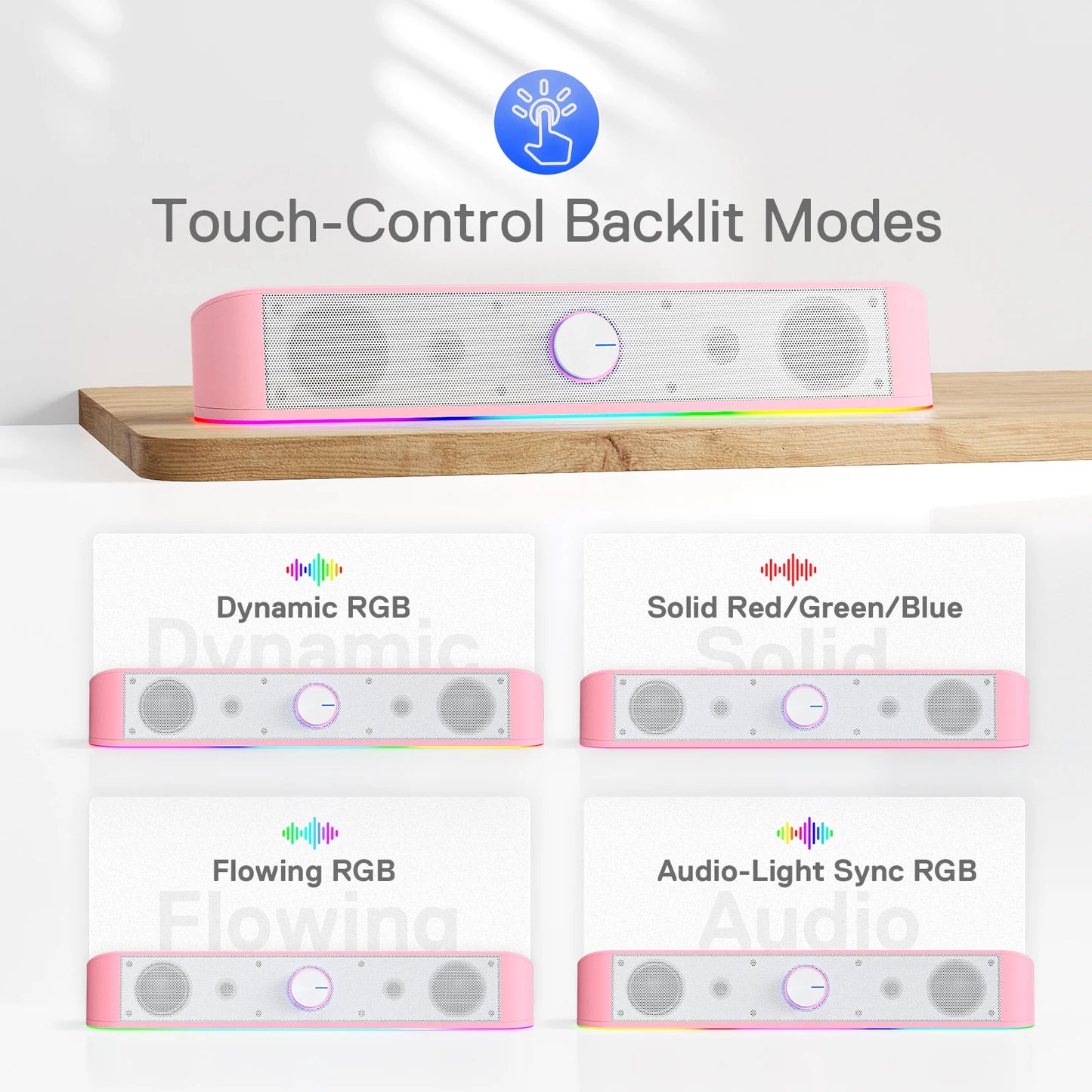 GS560 RGB Desktop Soundbar, 2.0 Channel Computer