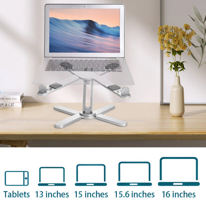 Foldable Laptop Stand 360 Degree Rotation Adjustable Aluminum Alloy Notebook Holder for 10 to 17 Inch Laptops