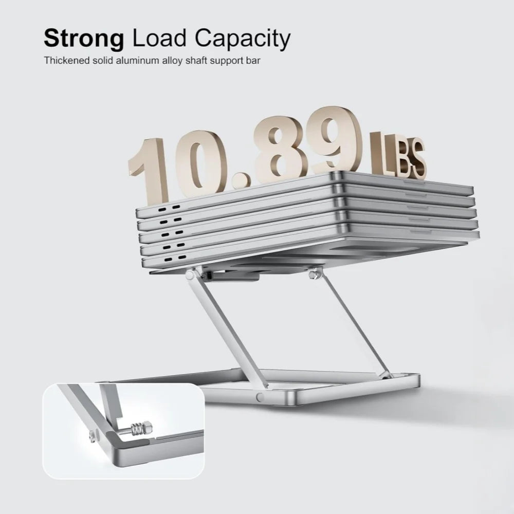 Adjustable Laptop Stand for Desk Aluminum Portable Laptop Riser for Notebooks up to 17.3 Inches
