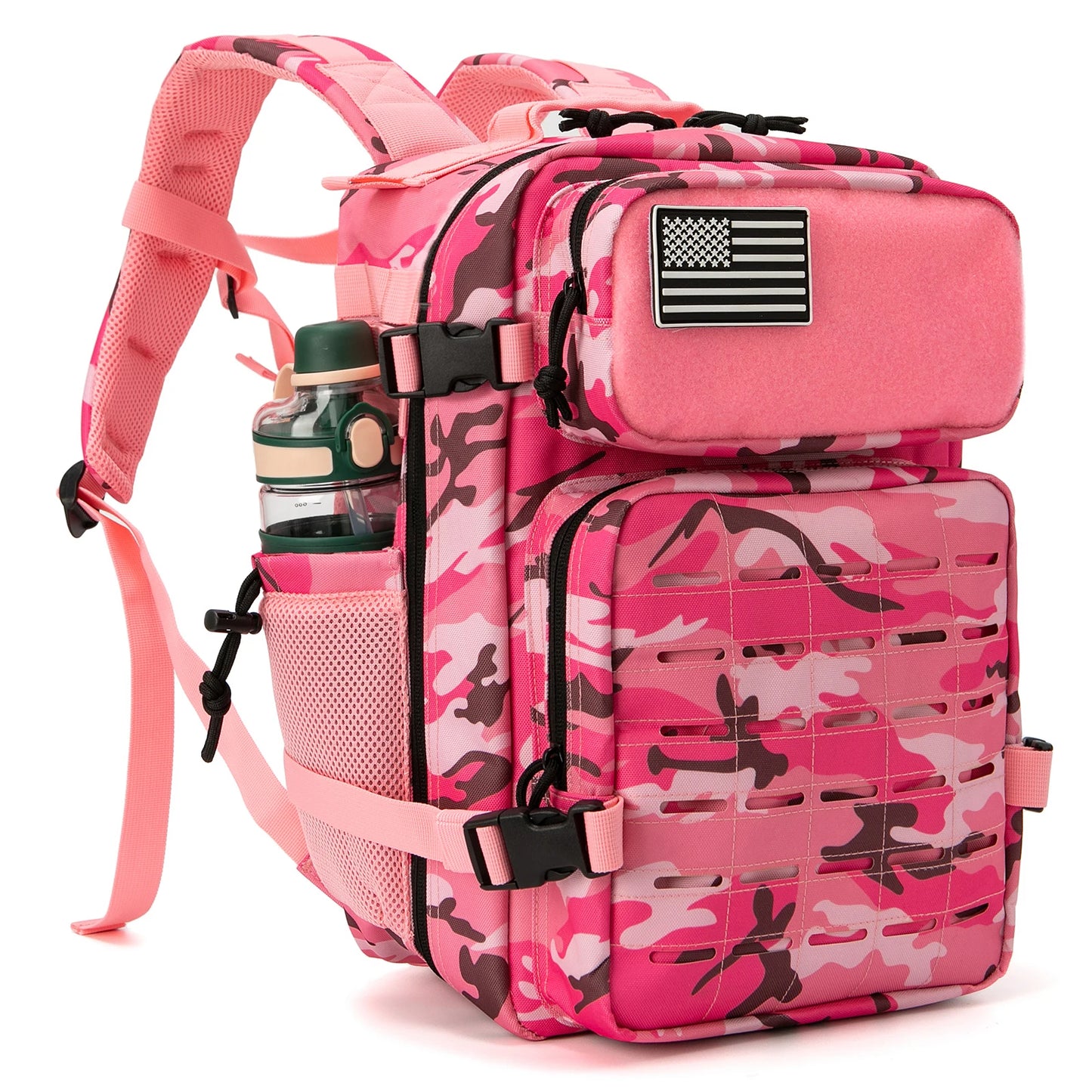 25L Tactical Backpack with Laser-Cut MOLLE and Dual Cup Holders