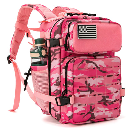 25L Tactical Backpack with Laser-Cut MOLLE and Dual Cup Holders