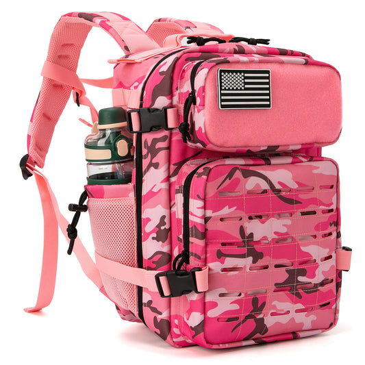 25L Tactical Backpack with Laser-Cut MOLLE and Dual Cup Holders