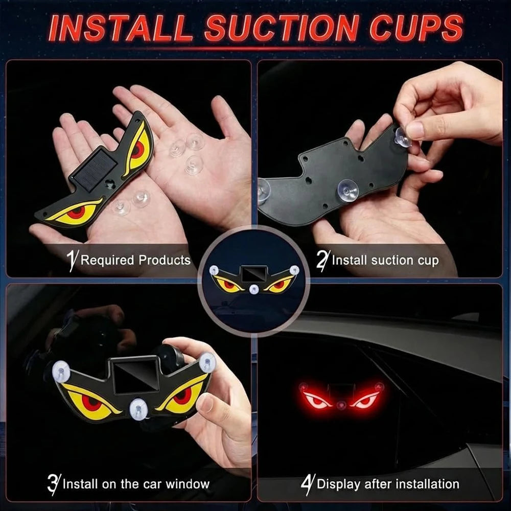 Solar LED Windshield Ambient Light with USB-C Charging and Suction Mount