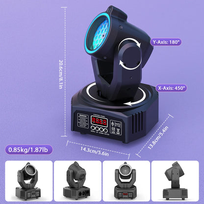 Mini 30W Beam Pattern Moving Head Light RGB DMX
