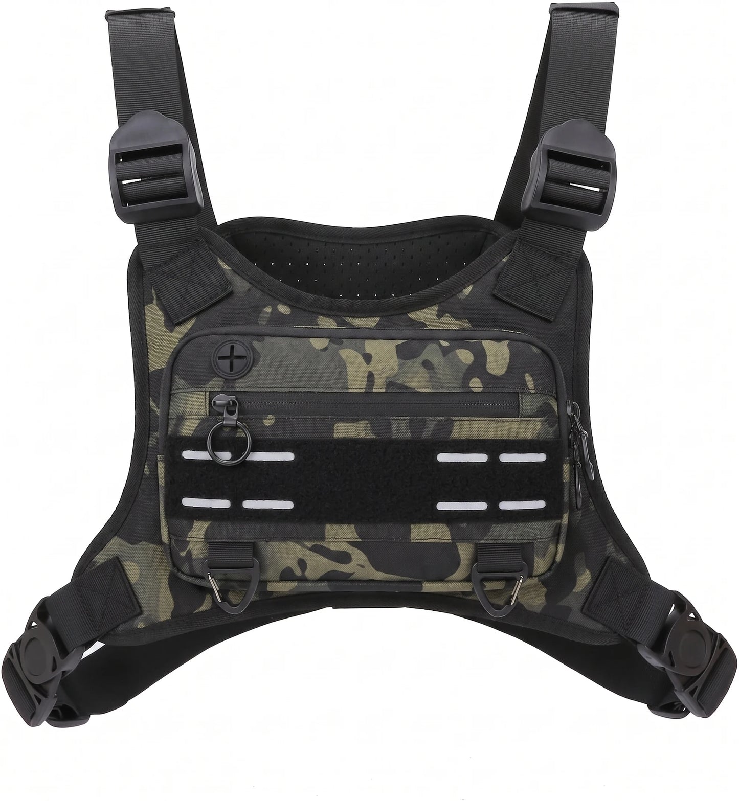 Lightweight Tactical Chest Bag with Reflective Strips – Running, Hiking & EDC