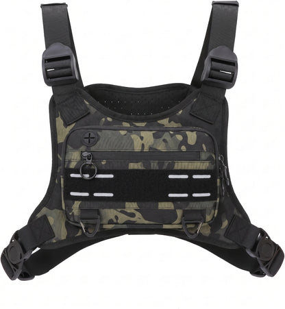 Lightweight Tactical Chest Bag with Reflective Strips – Running, Hiking & EDC