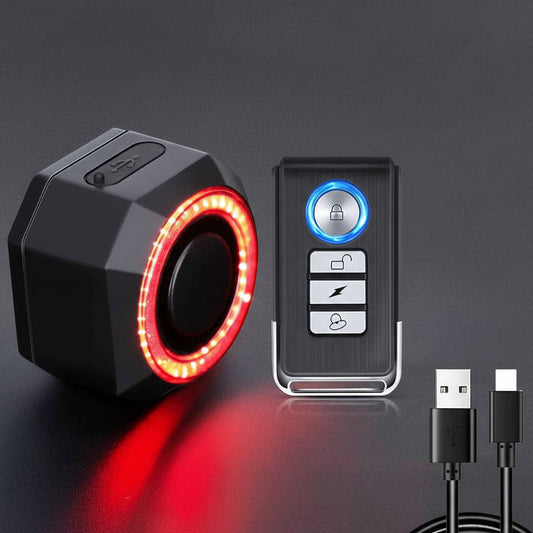 Smart Bike Tail Light with Alarm and Brake Sensing – 110dB