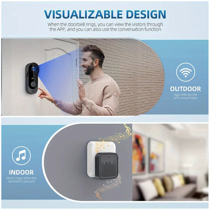 Wireless Video Doorbell Camera for Home – HD Outdoor Security