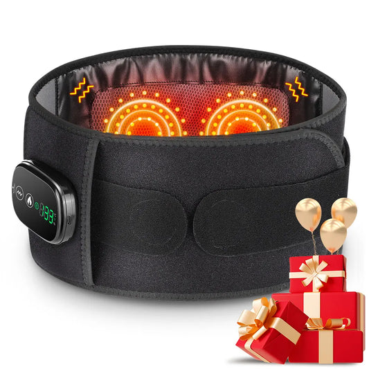 Vibration Massager Belt, Red Light Hot Compress