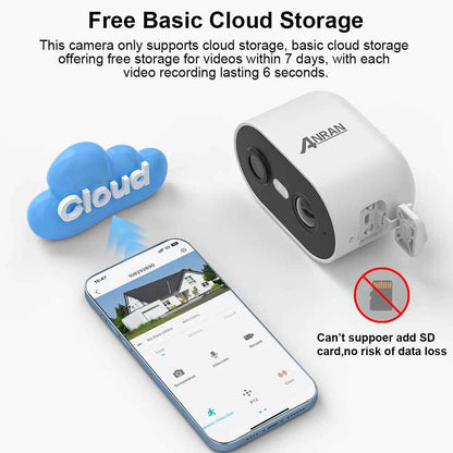 Wireless Battery-Powered Surveillance Camera 3MP for Indoor and Outdoor Use